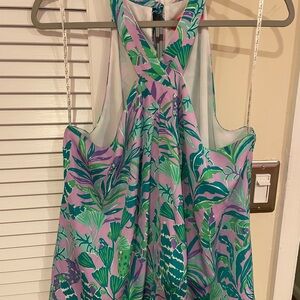 Lilly Pulitzer Vibrant Pink and Green Halter Top